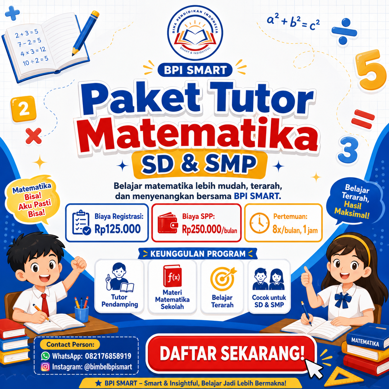 Paket :  Tutor Matematika SD & SMP